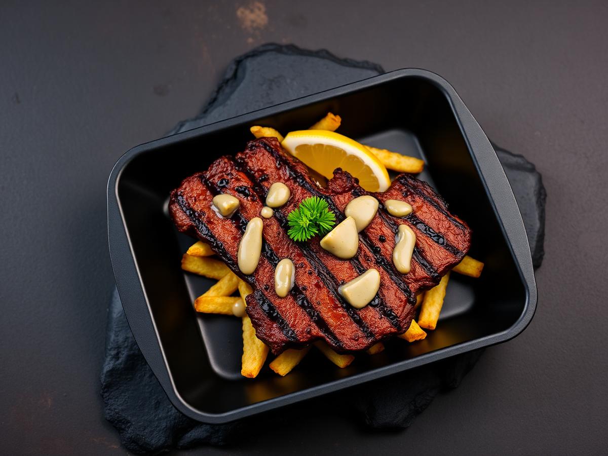 Meat box with chips